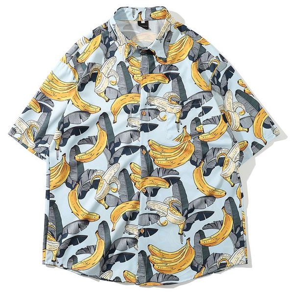 men's casual shirts leviortin hawaiian shirt banana leaf print tide brand loose beach wear light short sleeve men, White;black
men's casual shirts leviortin hawaiian shirt banana leaf print tide brand loose beach wear light short sleeve men, White;black