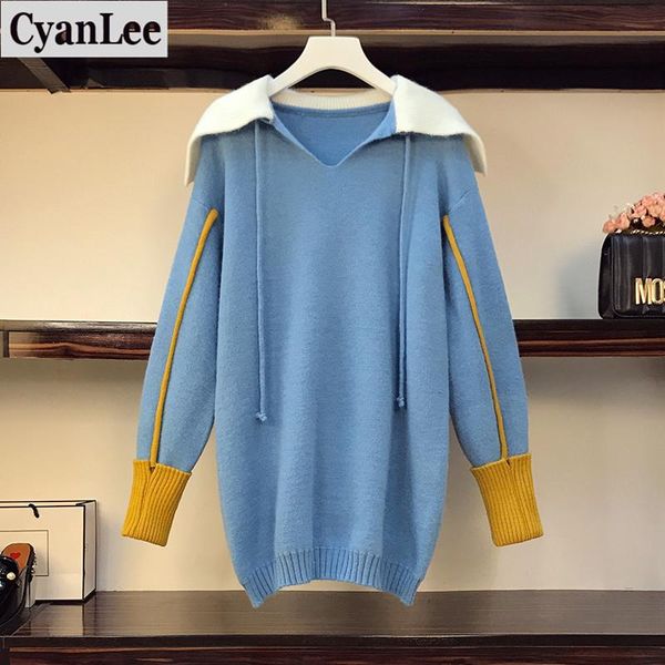 women's sweaters cyanlee plus size women autumn winter warm knitted sweater for long sleeve patchwork knitting pullover top, White;black
women's sweaters cyanlee plus size women autumn winter warm knitted sweater for long sleeve patchwork knitting pullover top, White;black