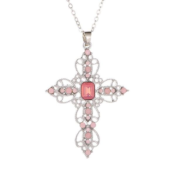 pendant necklaces vintage ethnic style lady flowers bohemian fashion decorative long sweater chain necklace shiny cross for woman, Silver
pendant necklaces vintage ethnic style lady flowers bohemian fashion decorative long sweater chain necklace shiny cross for woman, Silver