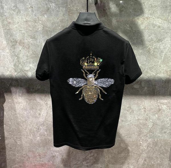 new brand design bee pattern men's polo shirts rhinestone soft and slim wear breathable, White;black
new brand design bee pattern men's polo shirts rhinestone soft and slim wear breathable, White;black