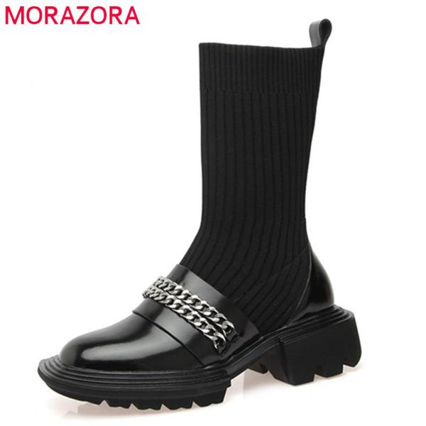 boots morazora 2021 black winter shoes women ankle genuine leather chain fashion platform knitting stretch
boots morazora 2021 black winter shoes women ankle genuine leather chain fashion platform knitting stretch