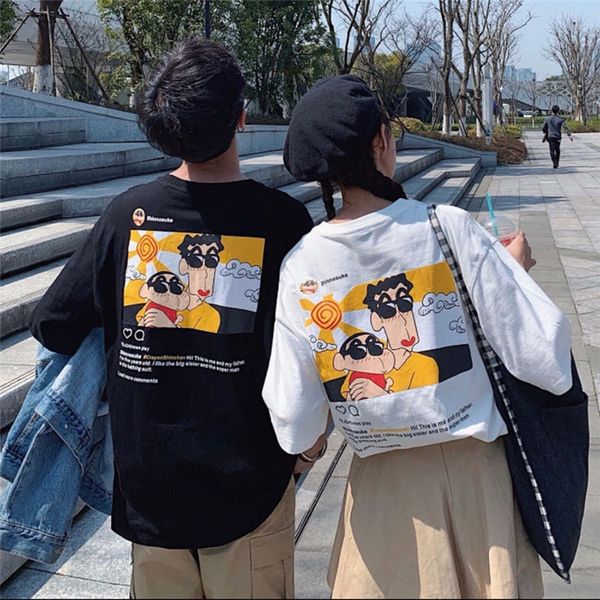 2021 new camiseta curta solta de crayon shin chan amantes vero moda meia manga z04c, White;black
2021 new camiseta curta solta de crayon shin chan amantes vero moda meia manga z04c, White;black
