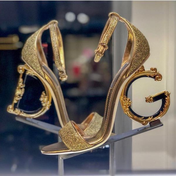 women's sequined cloth open toe strange letter heels high heels sandals shoes m30, Black
women's sequined cloth open toe strange letter heels high heels sandals shoes m30, Black