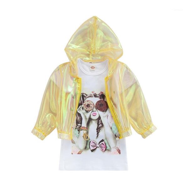 baby & children's summer girls clothes outfits fashion short sleeve t-shirt + transparent hooded sun-proof jacket clothing sets, White
baby & children's summer girls clothes outfits fashion short sleeve t-shirt + transparent hooded sun-proof jacket clothing sets, White