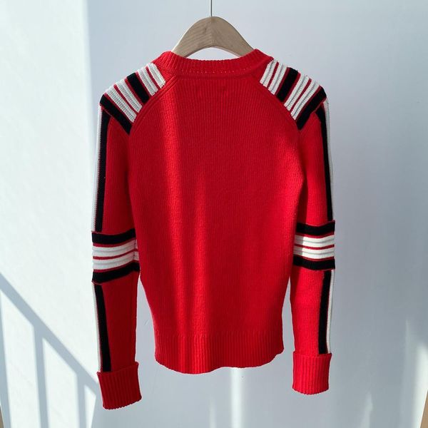 2021 new women stripe sweater long sleeve o-neck embroidery slim female casual clothes knit pullover mrbu, White;black
2021 new women stripe sweater long sleeve o-neck embroidery slim female casual clothes knit pullover mrbu, White;black