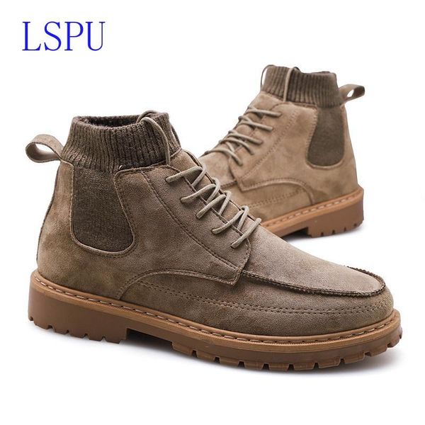 boots 2021 autumn men flannel winter high-fashion shoes work, Black 
boots 2021 autumn men flannel winter high-fashion shoes work, Black