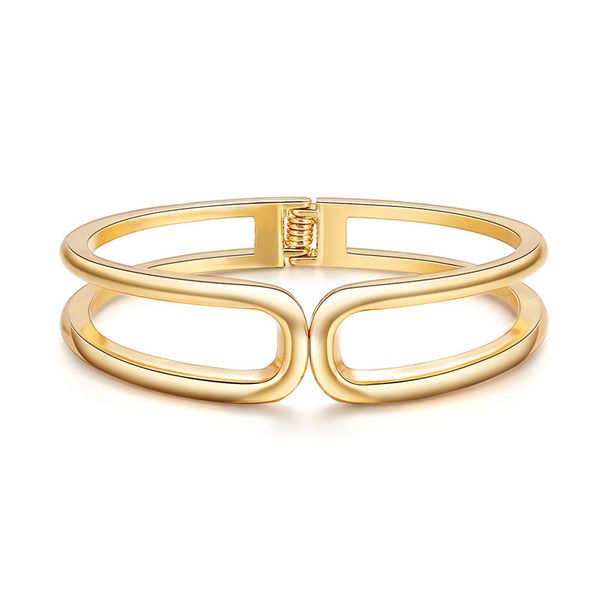summer popular gold-plated jewelry ol very simple style bracelet line hollow open spring bracelet, Black
summer popular gold-plated jewelry ol very simple style bracelet line hollow open spring bracelet, Black