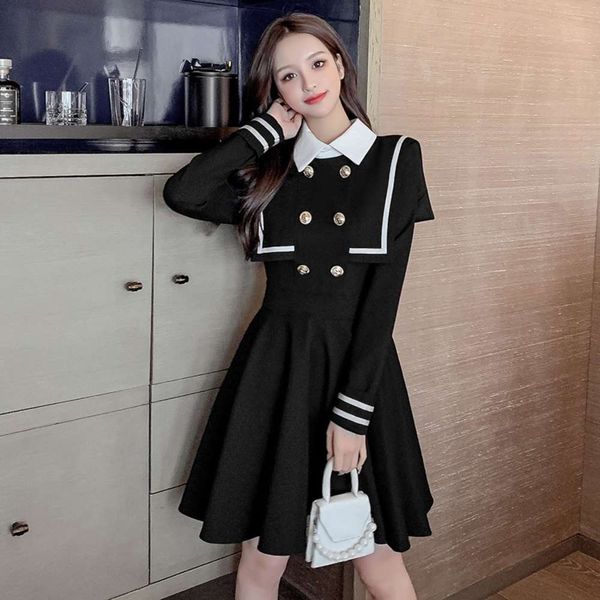 early spring 2021 new french dress with oriental style and platycodon grandiflorum shows the trend of slim long sleeve pleated skirt, Black;gray
early spring 2021 new french dress with oriental style and platycodon grandiflorum shows the trend of slim long sleeve pleated skirt, Black;gray