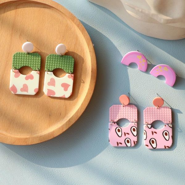 dangle & chandelier aomu 2021 korea cute pink acrylic earrings for women geometric irregular heart dots printed drop jewelry, Silver
dangle & chandelier aomu 2021 korea cute pink acrylic earrings for women geometric irregular heart dots printed drop jewelry, Silver