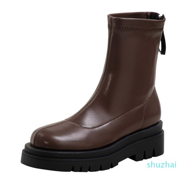 winter short boots women designer round toe low heels shoes soft natural genuine leather party wedding fashion luxury platform lady, Black
winter short boots women designer round toe low heels shoes soft natural genuine leather party wedding fashion luxury platform lady, Black