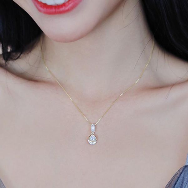 chains women jewelry zircon pendant necklace delicate design selling chain for party gifts, Silver
chains women jewelry zircon pendant necklace delicate design selling chain for party gifts, Silver