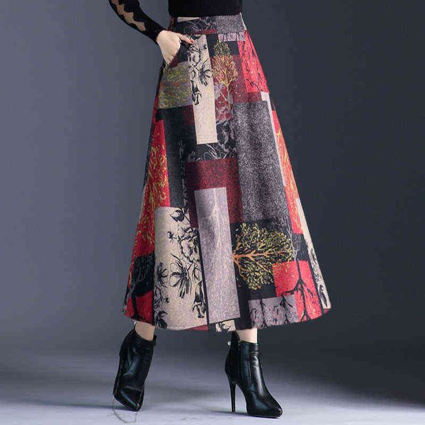 autumn winter a-line long skirts womens maxi skirt female high waist warm wool skirt elegant office lady printing plaid skirt 211120, Black
autumn winter a-line long skirts womens maxi skirt female high waist warm wool skirt elegant office lady printing plaid skirt 211120, Black