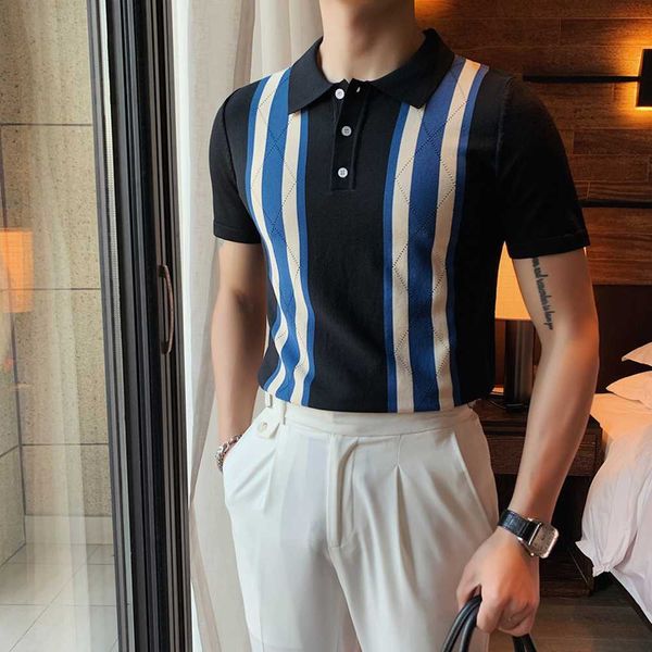 summer men striped polo shirt casual business formal slim knitted polo shirt short sleeve polo homme streetwear male clothes 210527, White;black
summer men striped polo shirt casual business formal slim knitted polo shirt short sleeve polo homme streetwear male clothes 210527, White;black