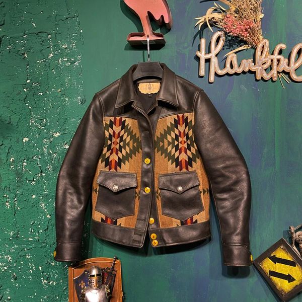 cdj-120 rockcanroll read description super quality coat genuine cow suede leather outerwear cowhide stylish jacket, Black 
cdj-120 rockcanroll read description super quality coat genuine cow suede leather outerwear cowhide stylish jacket, Black