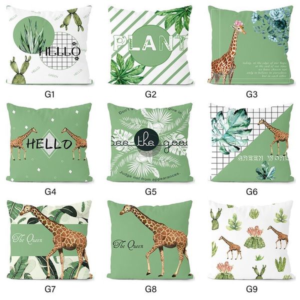 pillow case fashion plant giraffe pillowcase summer green small fresh home sofa cushion cover for decor
pillow case fashion plant giraffe pillowcase summer green small fresh home sofa cushion cover for decor