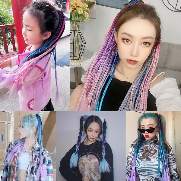 synthetic hair extensions colorful tricolor rope rubber bands braides wig ponytail hair ring 22 inch twist braid rope hair braider, Black
synthetic hair extensions colorful tricolor rope rubber bands braides wig ponytail hair ring 22 inch twist braid rope hair braider, Black