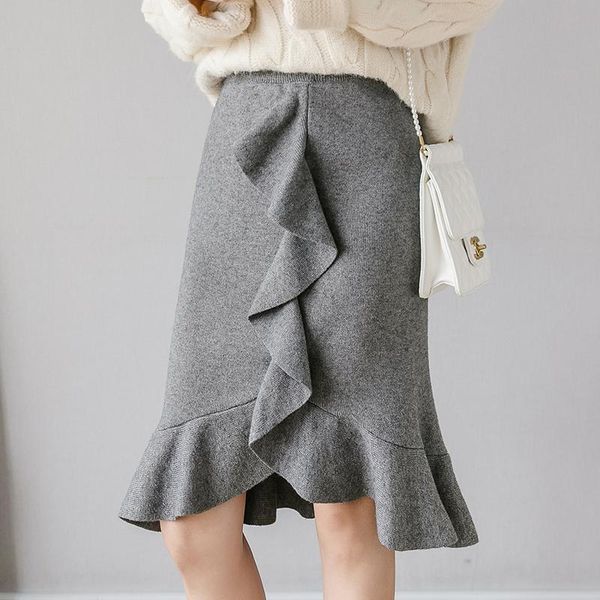 skirts ruffles ol office high waist irregular slim fashtail knee length knitted female elastic black
skirts ruffles ol office high waist irregular slim fashtail knee length knitted female elastic black