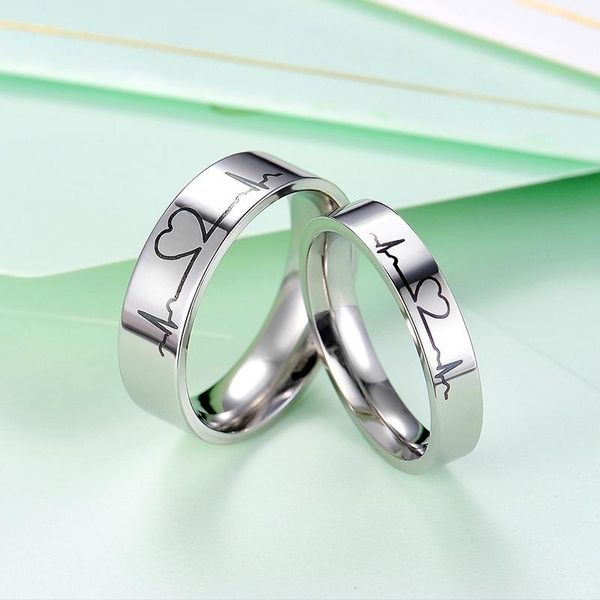 wedding rings fashion ecg shape ring engagement party jewelry accessories for couple bands women wome stainless steel, Slivery;golden
wedding rings fashion ecg shape ring engagement party jewelry accessories for couple bands women wome stainless steel, Slivery;golden