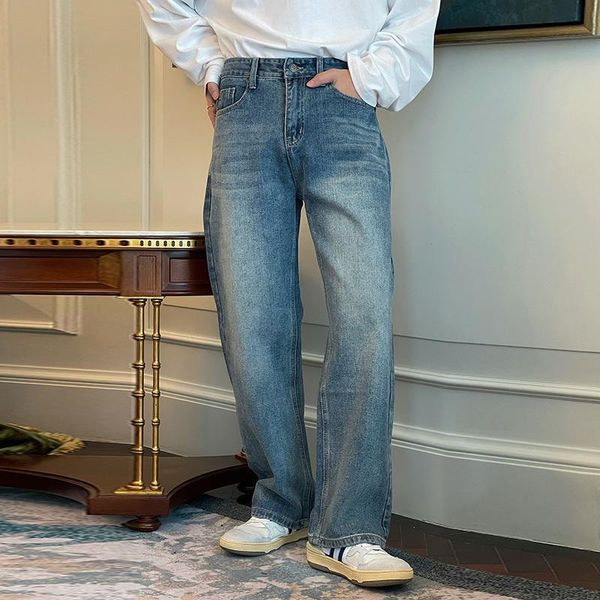 men's jeans vintage blue denim trousers loose and versatile 2021 wash wide leg long pants autumn straight for male
men's jeans vintage blue denim trousers loose and versatile 2021 wash wide leg long pants autumn straight for male