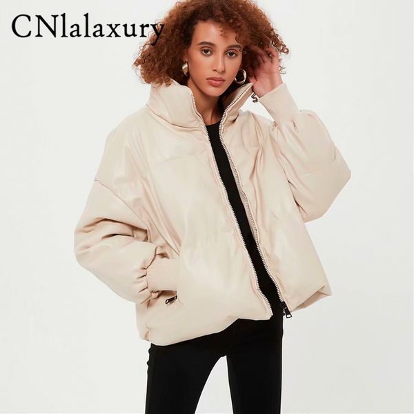cnlalaxury 2021 winter thi warm parkas women fashion pu leather coat women elegant zipper cotton jaets female ladies outwear, Black
cnlalaxury 2021 winter thi warm parkas women fashion pu leather coat women elegant zipper cotton jaets female ladies outwear, Black