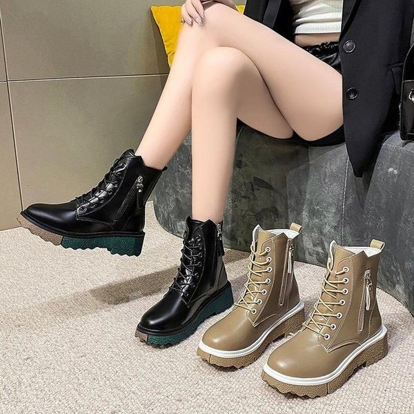 boots winter keep warm women ankle 2021 style comfortable platform round toe side zipper fashion lacing shoes for woman, Black
boots winter keep warm women ankle 2021 style comfortable platform round toe side zipper fashion lacing shoes for woman, Black
