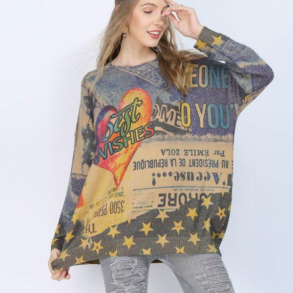 women's sweaters casual sweater woman long sleeve pullover womens oversized star print egirl knitted for women vintage korean clothing, White;black
women's sweaters casual sweater woman long sleeve pullover womens oversized star print egirl knitted for women vintage korean clothing, White;black