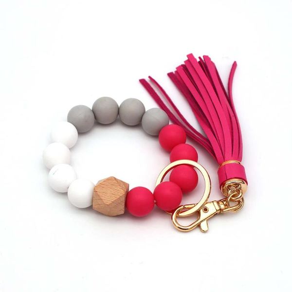 keychains d&d colorful wood beads keychain bracelet tassel wristlet pendant keyring for women round charms, Silver
keychains d&d colorful wood beads keychain bracelet tassel wristlet pendant keyring for women round charms, Silver