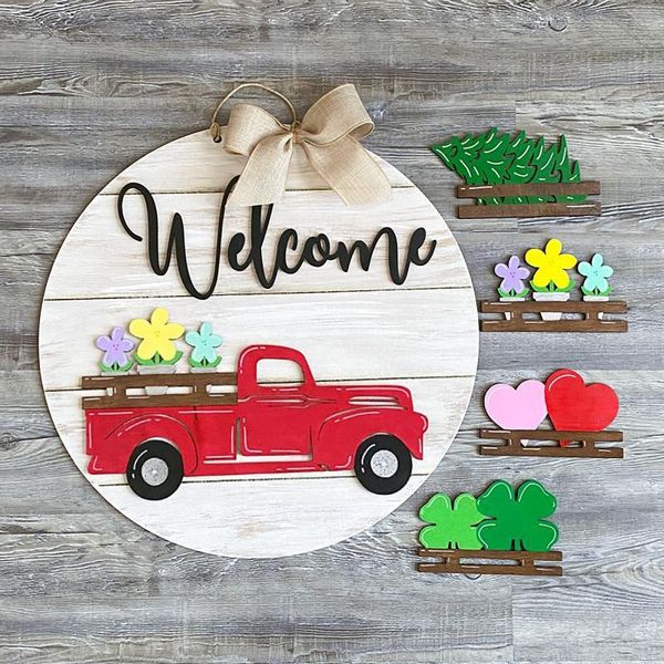 decorative flowers & wreaths door hanging artificial wreath garland decoration car hanger seasonal welcome sign with interchangeable handmad
decorative flowers & wreaths door hanging artificial wreath garland decoration car hanger seasonal welcome sign with interchangeable handmad