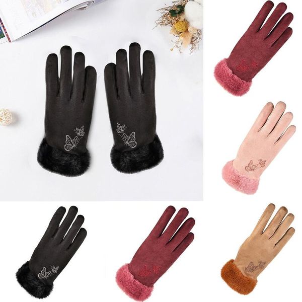 five fingers gloves winter female warm thick suede mittens double plush wrist women' glovestouch screen driving gloves#07, Blue;gray
five fingers gloves winter female warm thick suede mittens double plush wrist women' glovestouch screen driving gloves#07, Blue;gray