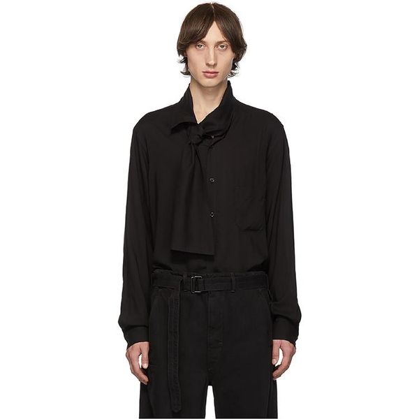 men's casual shirts clothing gd hair stylist male tie scarf collar shirt arrival plus size singer costumes, White;black
men's casual shirts clothing gd hair stylist male tie scarf collar shirt arrival plus size singer costumes, White;black