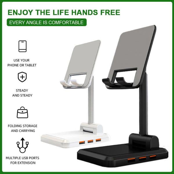 cell phone mounts & holders universal mobile tablet stand foldable holder with 3 usb ports charging for live streaming video chat white
cell phone mounts & holders universal mobile tablet stand foldable holder with 3 usb ports charging for live streaming video chat white