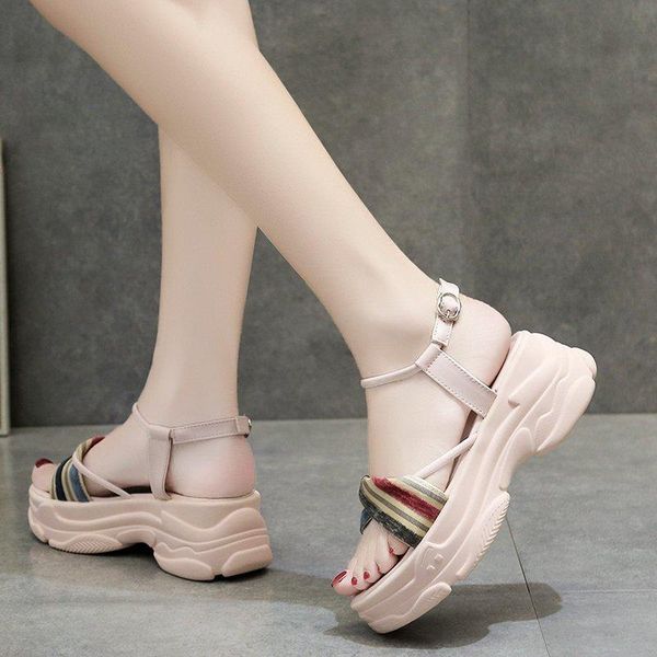 sandals platform women open toe thick sole summer korean style ankle buckle white pink zapatos mujer, Black
sandals platform women open toe thick sole summer korean style ankle buckle white pink zapatos mujer, Black