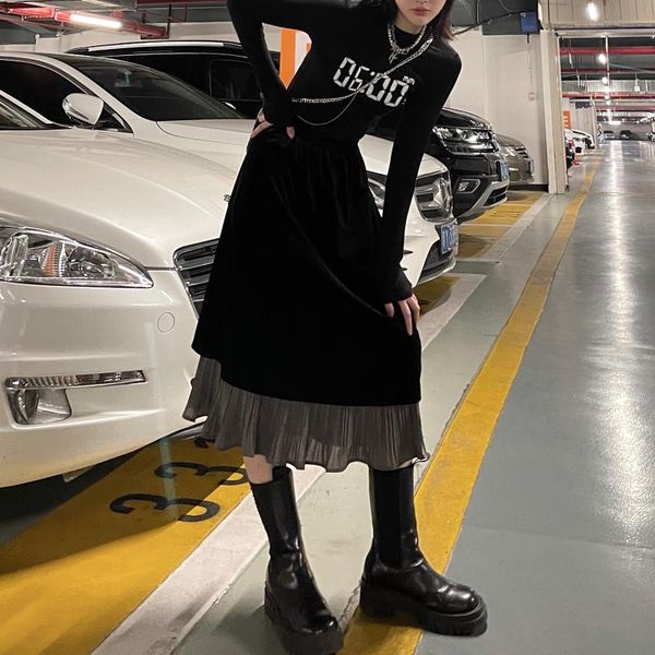 skirts dark gothic women spring irregular hem skirt patchwork black velvet goth loose high waist solid calf length long
skirts dark gothic women spring irregular hem skirt patchwork black velvet goth loose high waist solid calf length long