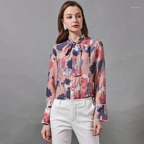 women's blouses and silk pink art floral printed office formal casual shirts plus large size spring summer haut femme &, White
women's blouses and silk pink art floral printed office formal casual shirts plus large size spring summer haut femme &, White