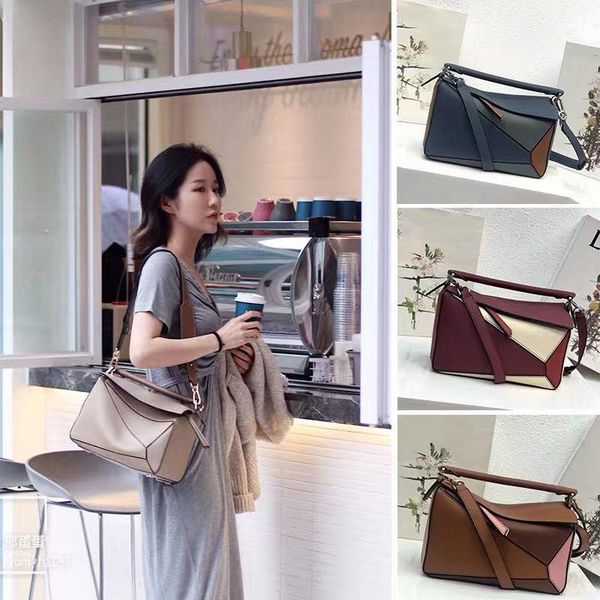 designer handbags women's summer new geometric bag splicing pillow mini leather women's single shoulder messenger mommy bag, Red;black
designer handbags women's summer new geometric bag splicing pillow mini leather women's single shoulder messenger mommy bag, Red;black