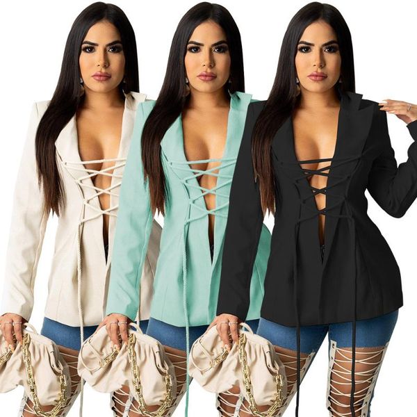 women's suits & blazers office lady chic lace up drawstring blazer coat fashion notched collar long sleeve outerwear stylish solid fema, White;black
women's suits & blazers office lady chic lace up drawstring blazer coat fashion notched collar long sleeve outerwear stylish solid fema, White;black