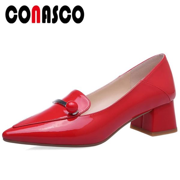 dress shoes conasco arrival women cow patent leather casual pearl metal decoration spring summer fashion woman, Black
dress shoes conasco arrival women cow patent leather casual pearl metal decoration spring summer fashion woman, Black