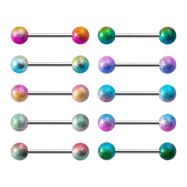 10pcs acrylic colorful tongue rings stud nipple piercing set ring barbell bar stainless steel for women fashion body jewelry, Silver
10pcs acrylic colorful tongue rings stud nipple piercing set ring barbell bar stainless steel for women fashion body jewelry, Silver