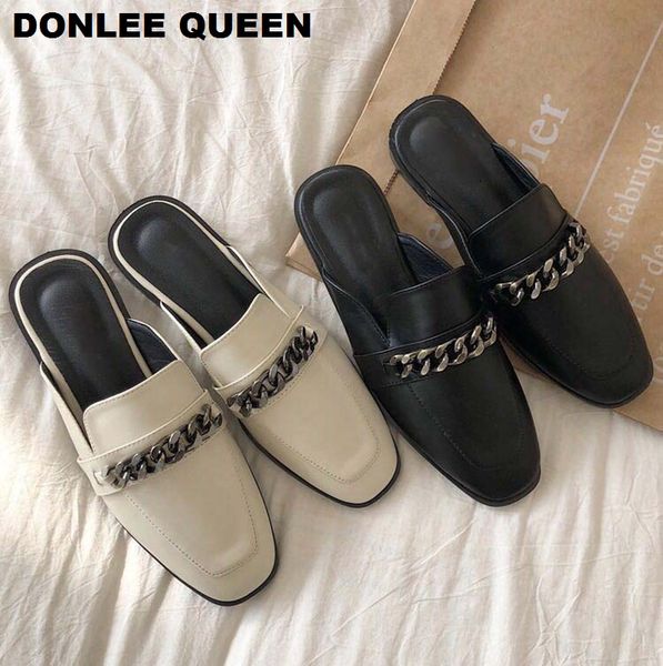 flats mule shoes women slip on loafers fashion brand chain casual shoes flat british mules female slide slipper zapatos de mujer, Black
flats mule shoes women slip on loafers fashion brand chain casual shoes flat british mules female slide slipper zapatos de mujer, Black