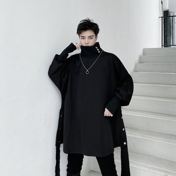 men's hoodies & sweatshirts men hidden button turtleneck long sleeve loose pullover sweatshirt male streetwear hip hop gothic hoodie, Black
men's hoodies & sweatshirts men hidden button turtleneck long sleeve loose pullover sweatshirt male streetwear hip hop gothic hoodie, Black