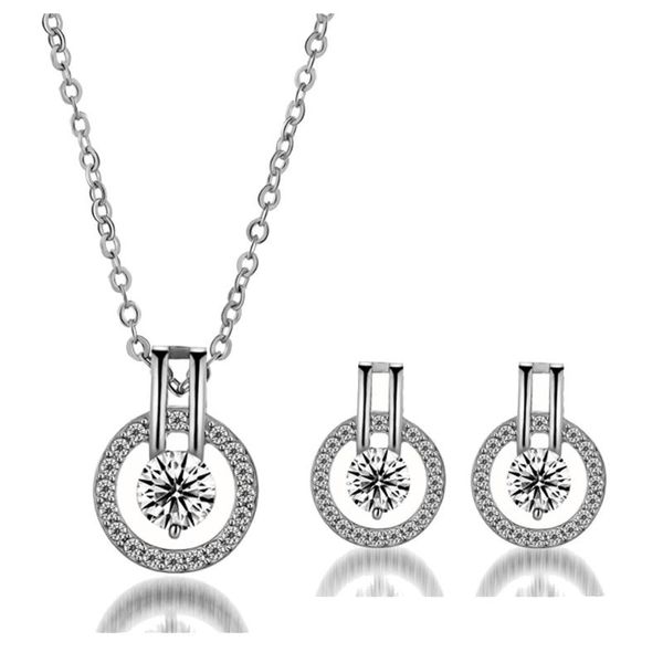 earrings & necklace simple fashion full diamond starry sky for women zircon jewelry set wedding chain, Silver
earrings & necklace simple fashion full diamond starry sky for women zircon jewelry set wedding chain, Silver