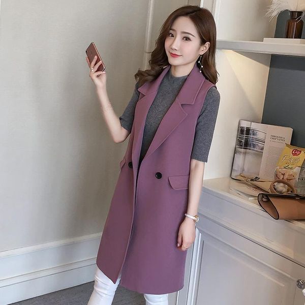 women's vests spring autumn elegant women vest bf long coat chaleco mujer sleeveless waistcoat office blazer jacket female c5174, Black;white 
women's vests spring autumn elegant women vest bf long coat chaleco mujer sleeveless waistcoat office blazer jacket female c5174, Black;white