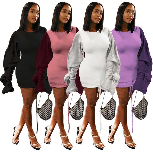 ruffle puff sleeve casual hoodie dress women drawstring split long sleeve sweatshirt dress autumn winter fleece warm dress 210709, Black;gray
ruffle puff sleeve casual hoodie dress women drawstring split long sleeve sweatshirt dress autumn winter fleece warm dress 210709, Black;gray