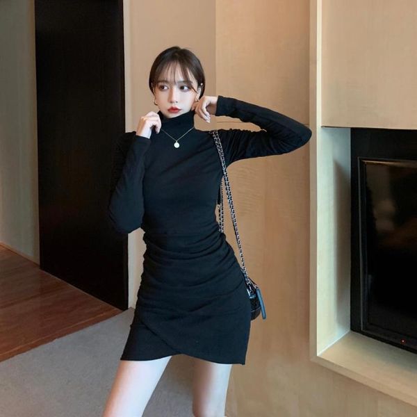 casual dresses women autumn winter sweater knitted slim elastic turtleneck long sleeve lady bodycon robe vestidos, Black;gray
casual dresses women autumn winter sweater knitted slim elastic turtleneck long sleeve lady bodycon robe vestidos, Black;gray