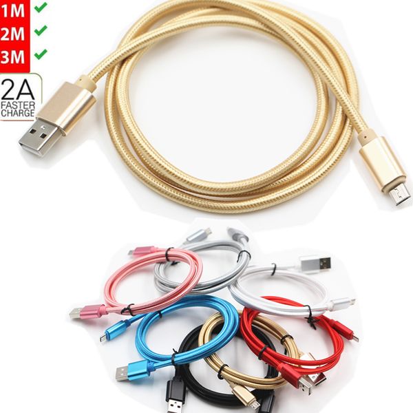 

2.1a unbroken metal braid type c usb / micro usb cable charger lead for samsung s20,s20plus s9 s8 s7 s6 edge & android 1m 3ft/2m6ft/3m 10ft