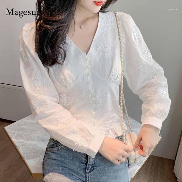 retro high waist v-neck short puff sleeve lace shirt women white embroidery blouse 2021 autumn shirts blusas mujer 105361
retro high waist v-neck short puff sleeve lace shirt women white embroidery blouse 2021 autumn shirts blusas mujer 105361