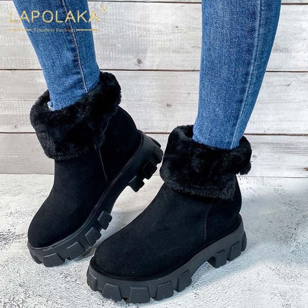 boots lapolaka 2021 fashion warm winter snow woman shoes platform tire bottom ins trendy comfy booties female, Black
boots lapolaka 2021 fashion warm winter snow woman shoes platform tire bottom ins trendy comfy booties female, Black