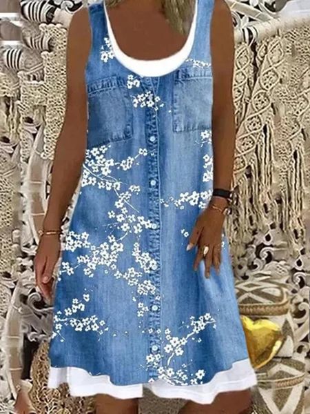 casual dresses fashion loose women's digital printing fake two-piece imitation denim dress-4, Black;gray
casual dresses fashion loose women's digital printing fake two-piece imitation denim dress-4, Black;gray