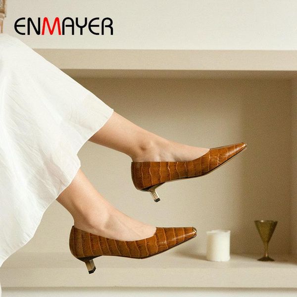 dress shoes enmayer 2021 high heel genuine leather elegant slip-on pointed toe ladies square fashion wedding 34-39, Black
dress shoes enmayer 2021 high heel genuine leather elegant slip-on pointed toe ladies square fashion wedding 34-39, Black