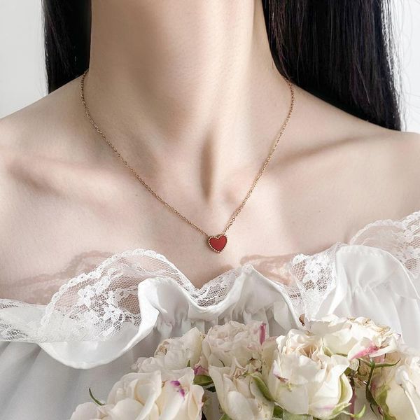 pendant necklaces light red love luxury titanium steel contracted hearts stainless clavicle necklace heart-shaped fashion female, Silver
pendant necklaces light red love luxury titanium steel contracted hearts stainless clavicle necklace heart-shaped fashion female, Silver